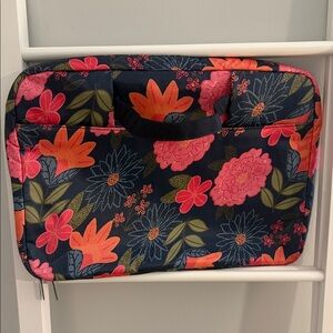 Thirty-One Large Laptop Sleeve - Navy and Pink